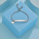 Luxe Engraved Charm Bar Bracelet