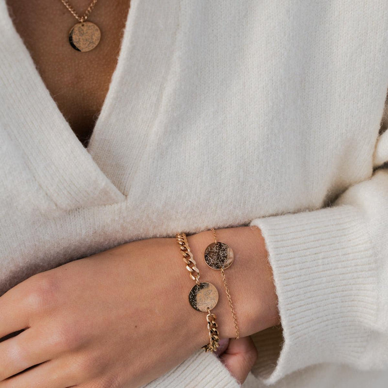 Custom Minimal Star Map Bracelet Set - Customcuff