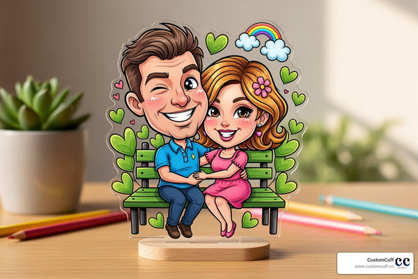 Couple Caricature Photo Stands: A Perfect Display of Affection