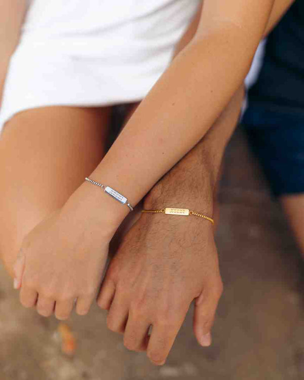 Couple Goals Achieved with Personalized ID Partner Bracelets