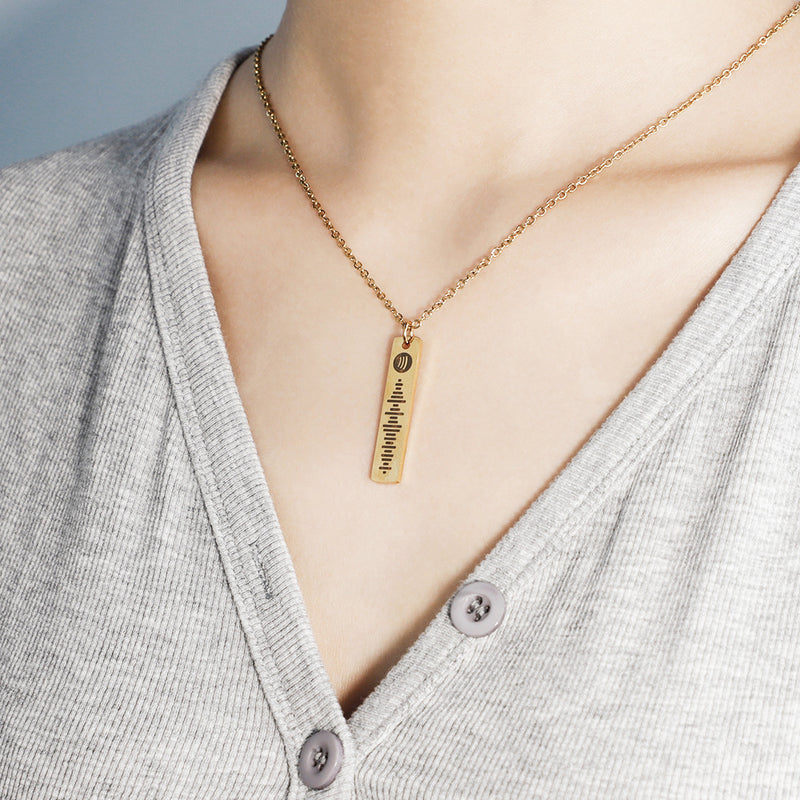 Soundwave Memory Necklace