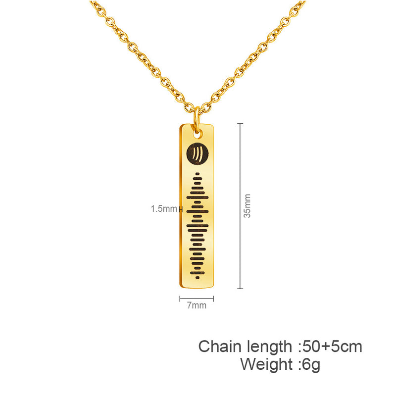 Soundwave Memory Necklace