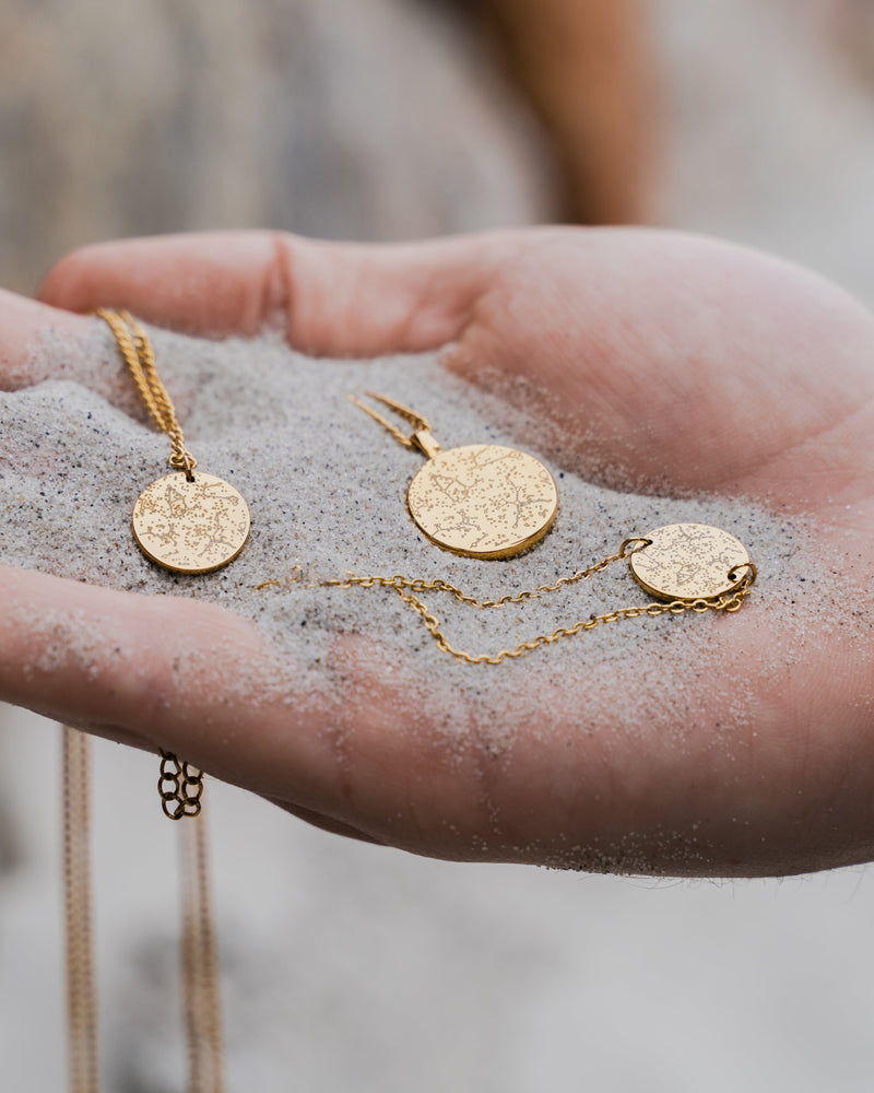 Custom Star Map Necklace Set