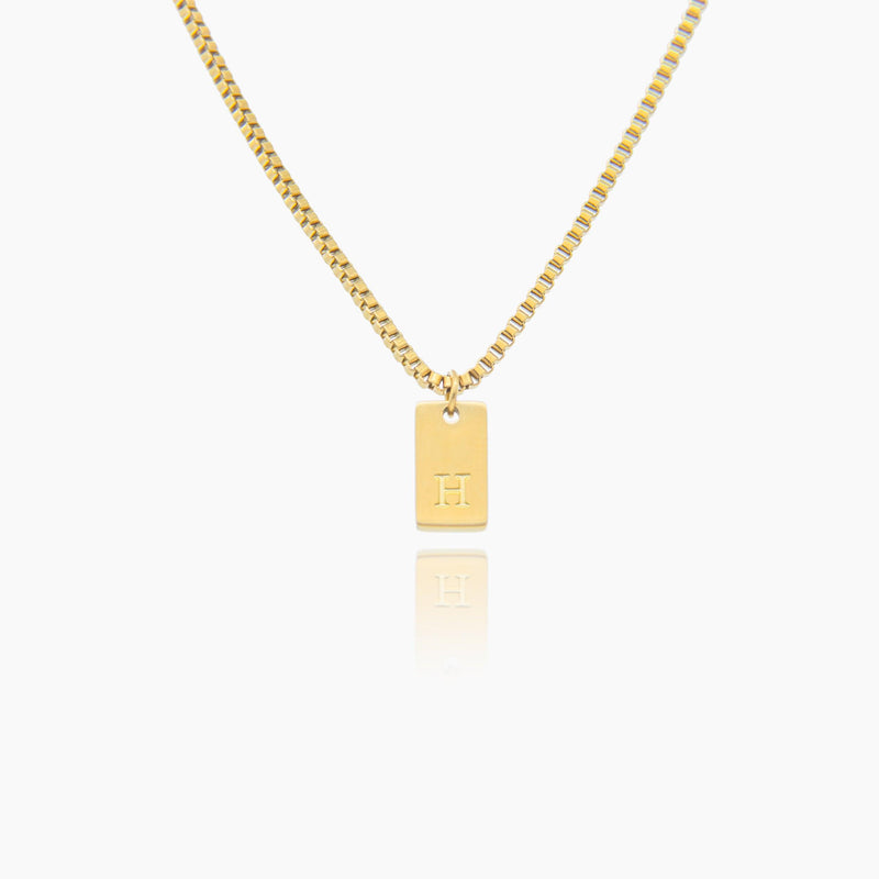 Elegant Initial Charm Single Necklace - Customcuff