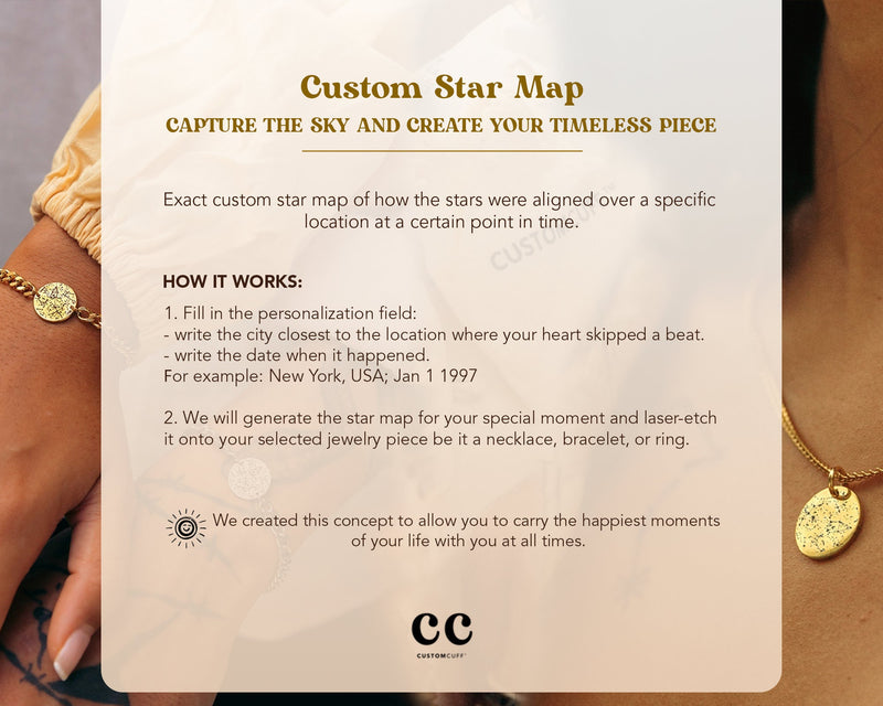 Custom Star Map By Date Matching Bracelet Set for couples, Best Friend Bracelets, First Anniversary Gift, Long Distance Gift for Girlfriend