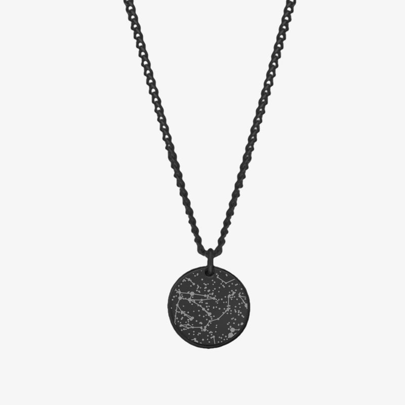 Custom Star Map Coin Necklace