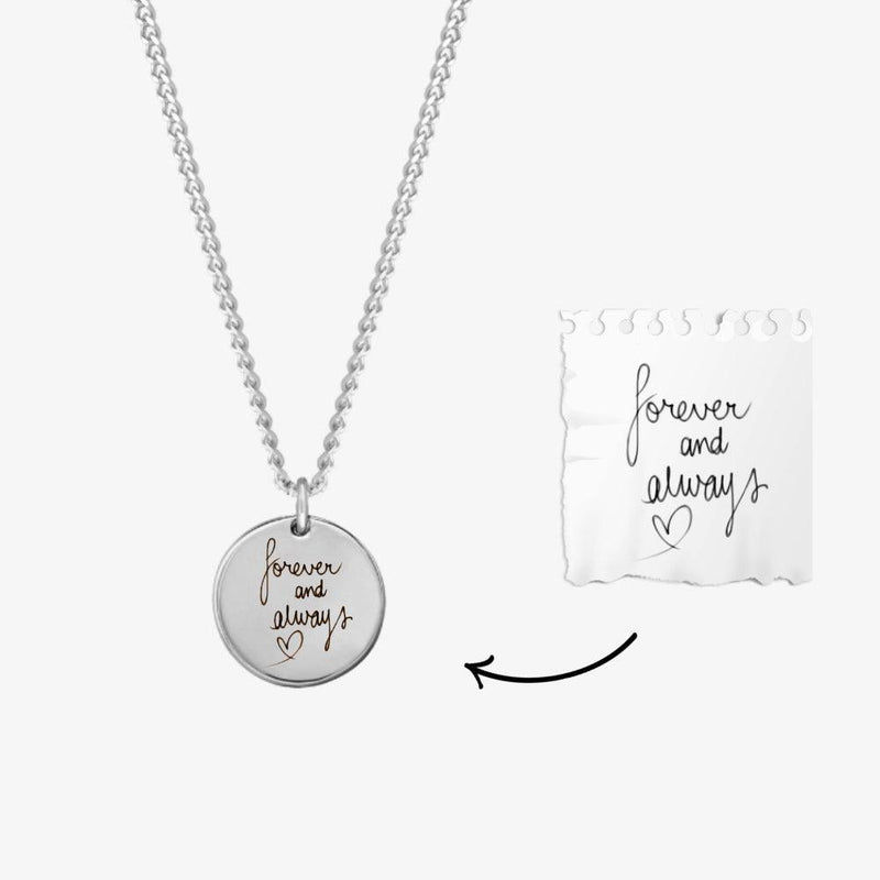 Handwriting Coin Necklace Set - Customcuff