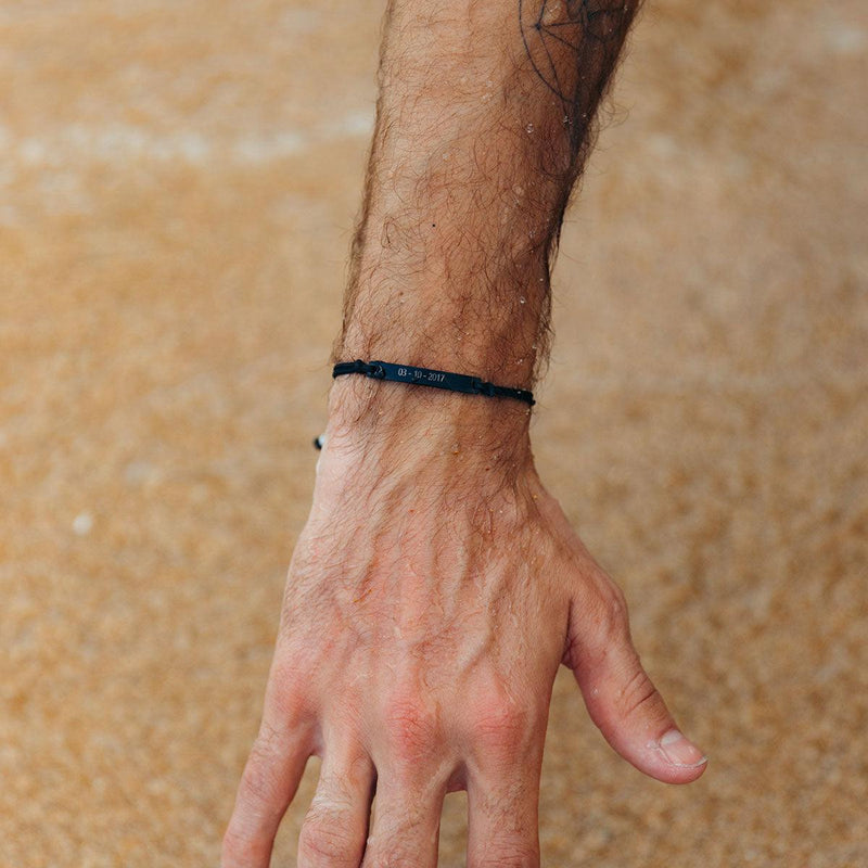 Black Custom String Bracelet Set - Customcuff