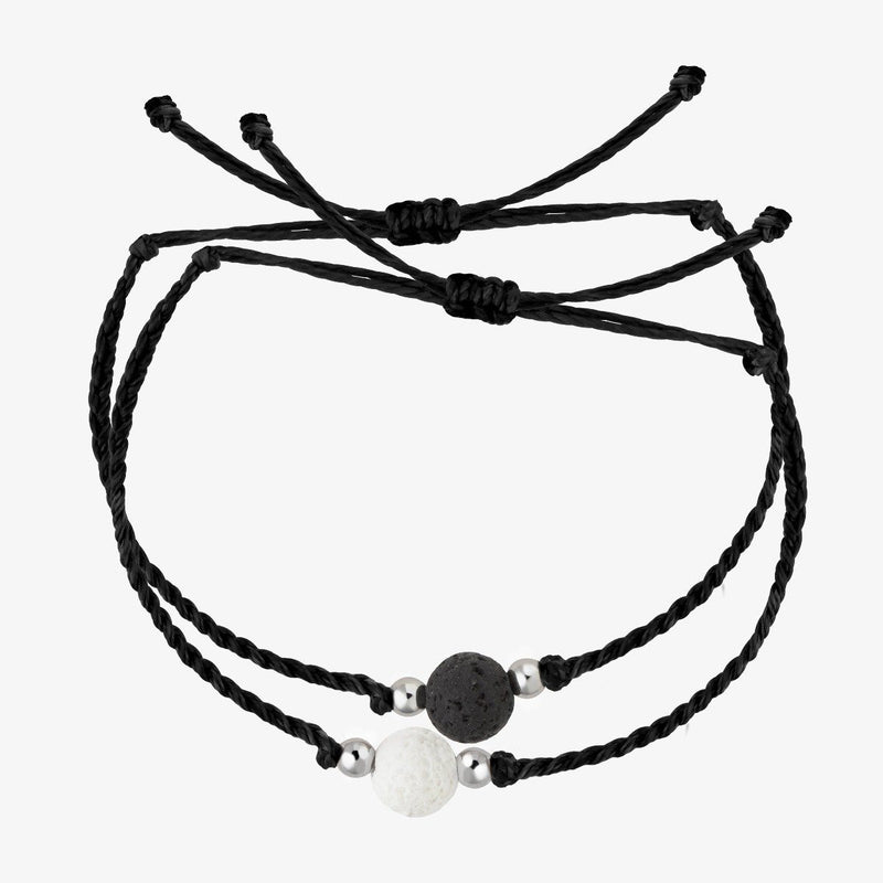 Yin/Yang Lava Bracelet Set