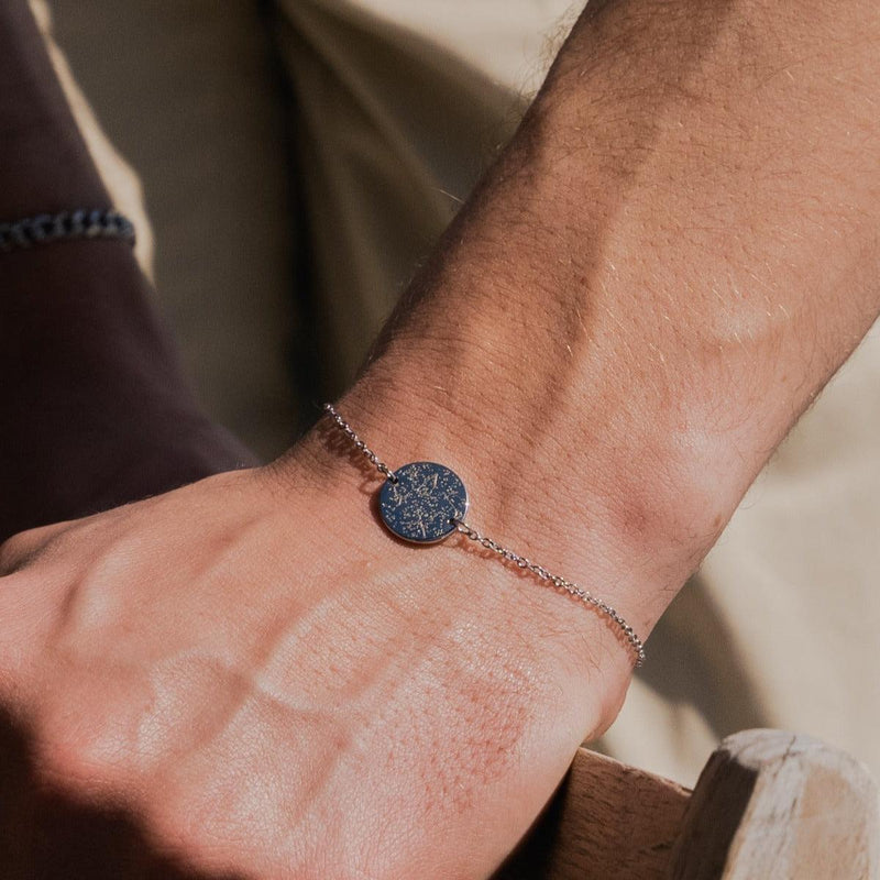 Custom Minimal Star Map Bracelet Set - Customcuff
