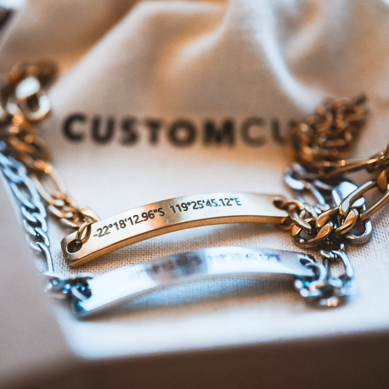 Custom Figaro Bracelet Set