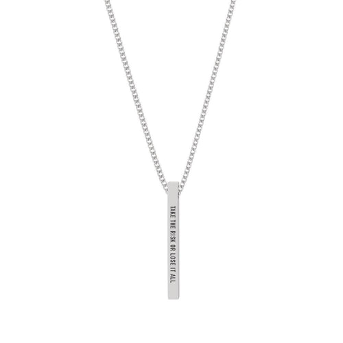 "TAKE THE RISK OR LOSE IT ALL" NECKLACE - Customcuff