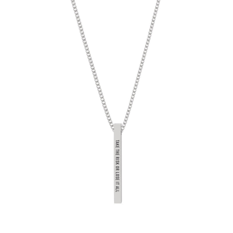 "TAKE THE RISK OR LOSE IT ALL" NECKLACE