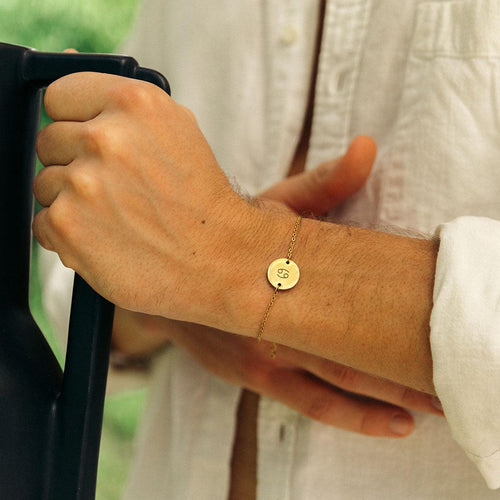 Elegant Zodiac Sign Coin Bracelet - Customcuff
