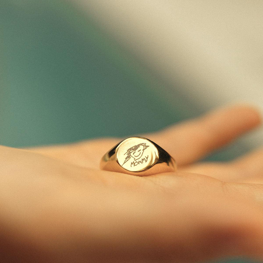 Personalized Handwriting Drawing Ring Customcuff