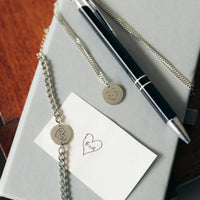 Handwriting Coin Necklace