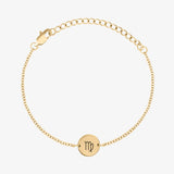 Minimal Zodiac Sign Coin Bracelet