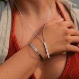 (CUSTOMCUFF)RED Cuff and Bar Necklace Bundle