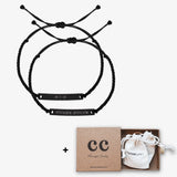 Black Custom Braided Bracelet Set