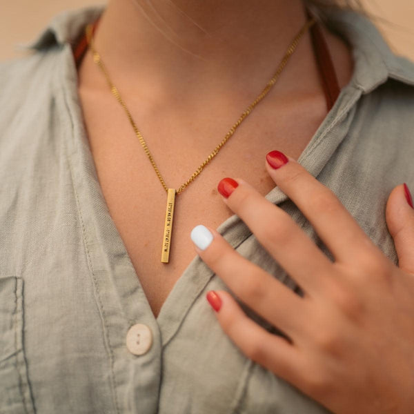 Custom Bar Necklace Set - Customcuff