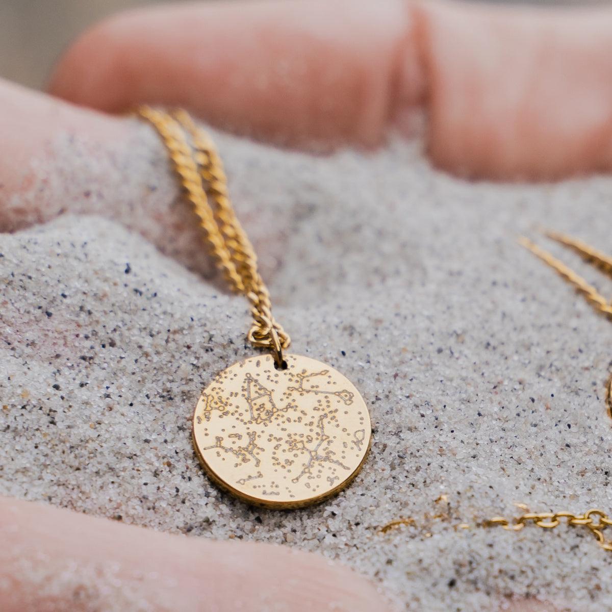 Custom Star Map Coin Necklace - Customcuff