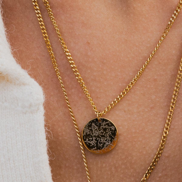 Custom Star Map Coin Necklace - Customcuff