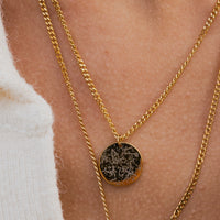 Star map necklace in gold
