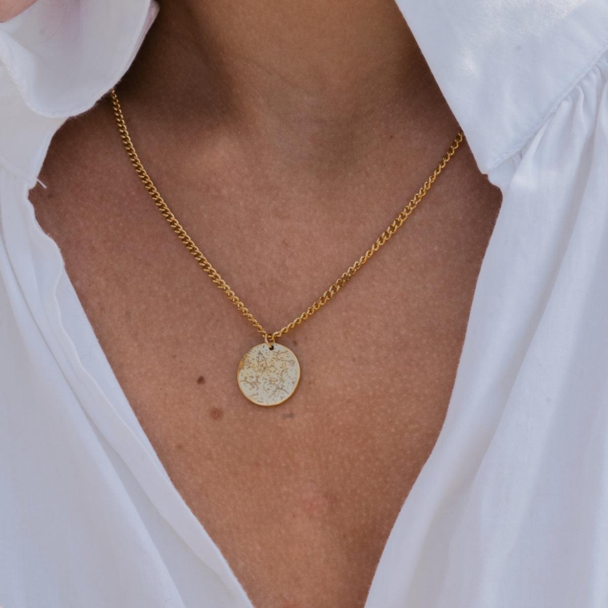Custom Star Map Coin Necklace - Customcuff