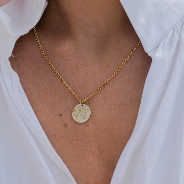 Custom Star Map Coin Necklace - Customcuff
