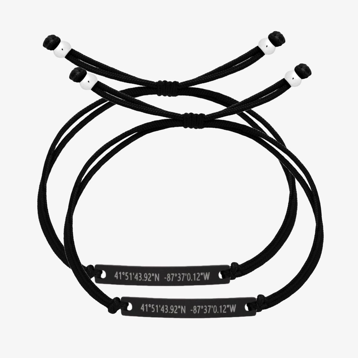 Black Custom String Bracelet Set - Customcuff