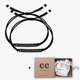 Black Custom String Bracelet Set