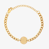 Initial Chain Coin Bracelet