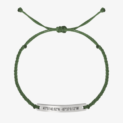 Green Custom Braided Bracelet