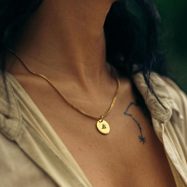 Initial Coin Necklace