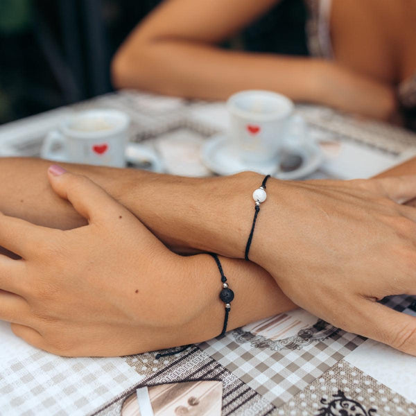 Yin/Yang Lava Bracelet Set