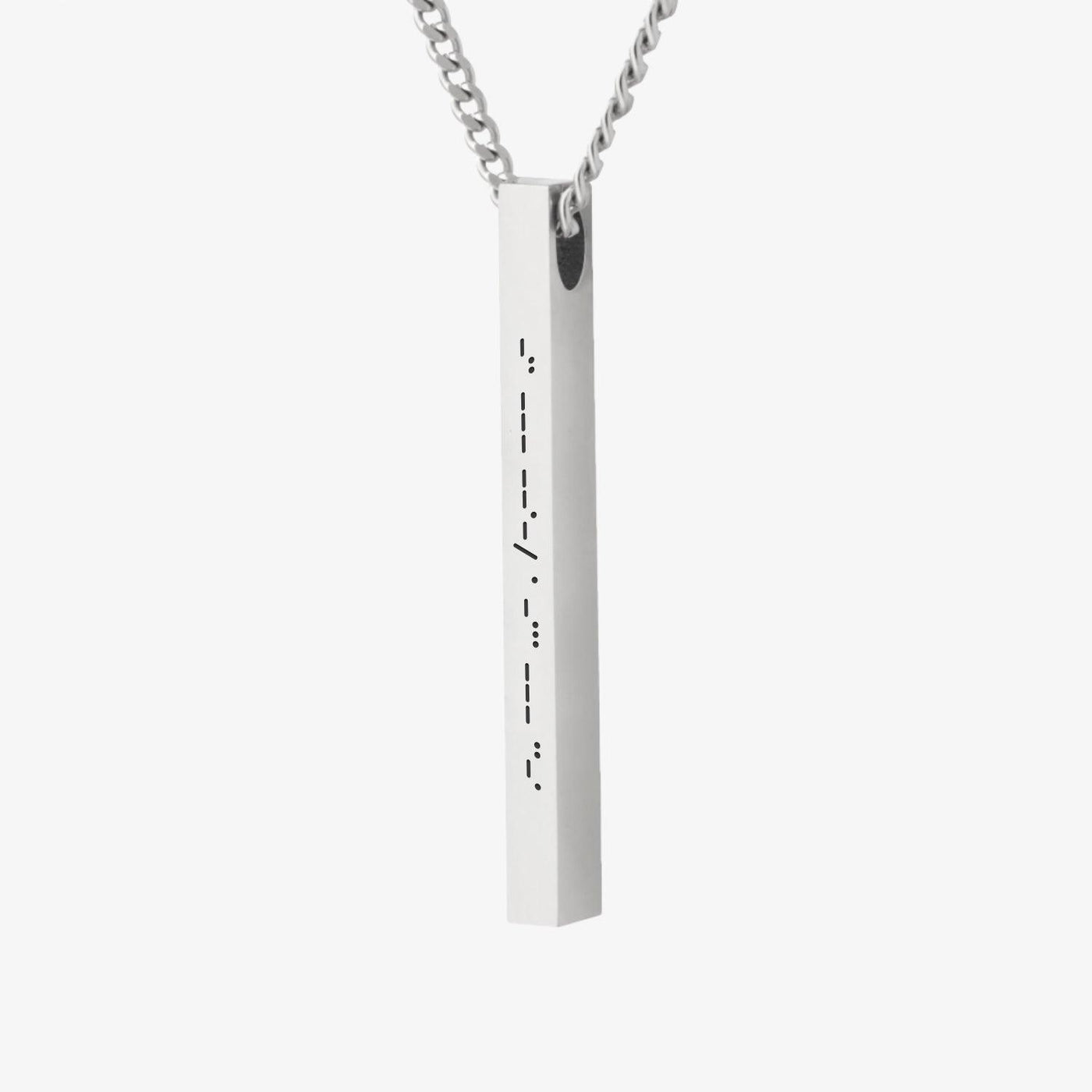 Personalized vertical bar necklace sterling silver sales