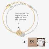 Minimal Star Map Bracelet Gift Set